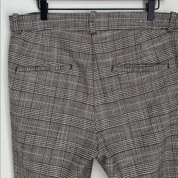 H&M Women’s Plaid Pants Size 16 US Glen Check Trousers Career Work Wear Stretch - Picture 5 of 11